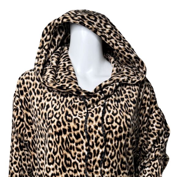 Betsey Johnson Nightgown Womens Medium Brown‎ Black Leopard Cheetah Sleep Shirt - Picture 5 of 10